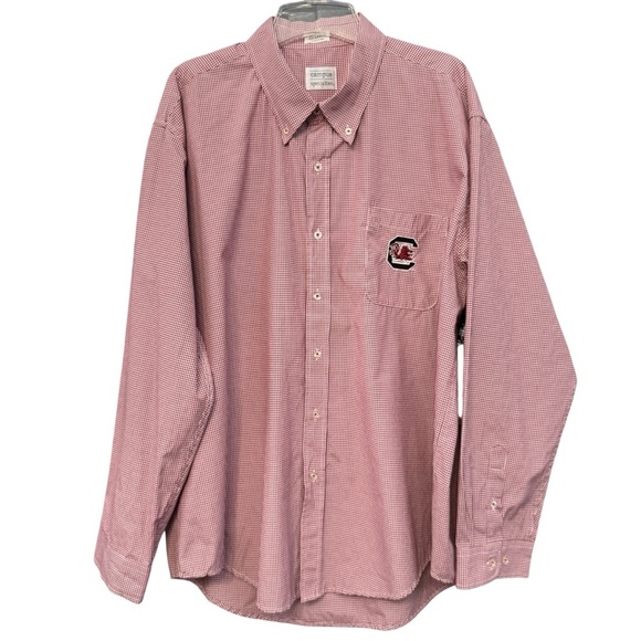South Carolina Gamecocks Gingham Long Sleeve Shirt XXL - Picture 1 of 6